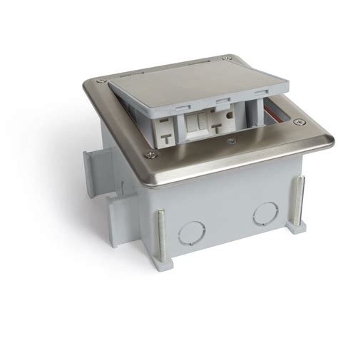 electrical box for use in a cabinet|exterior electrical floor box.